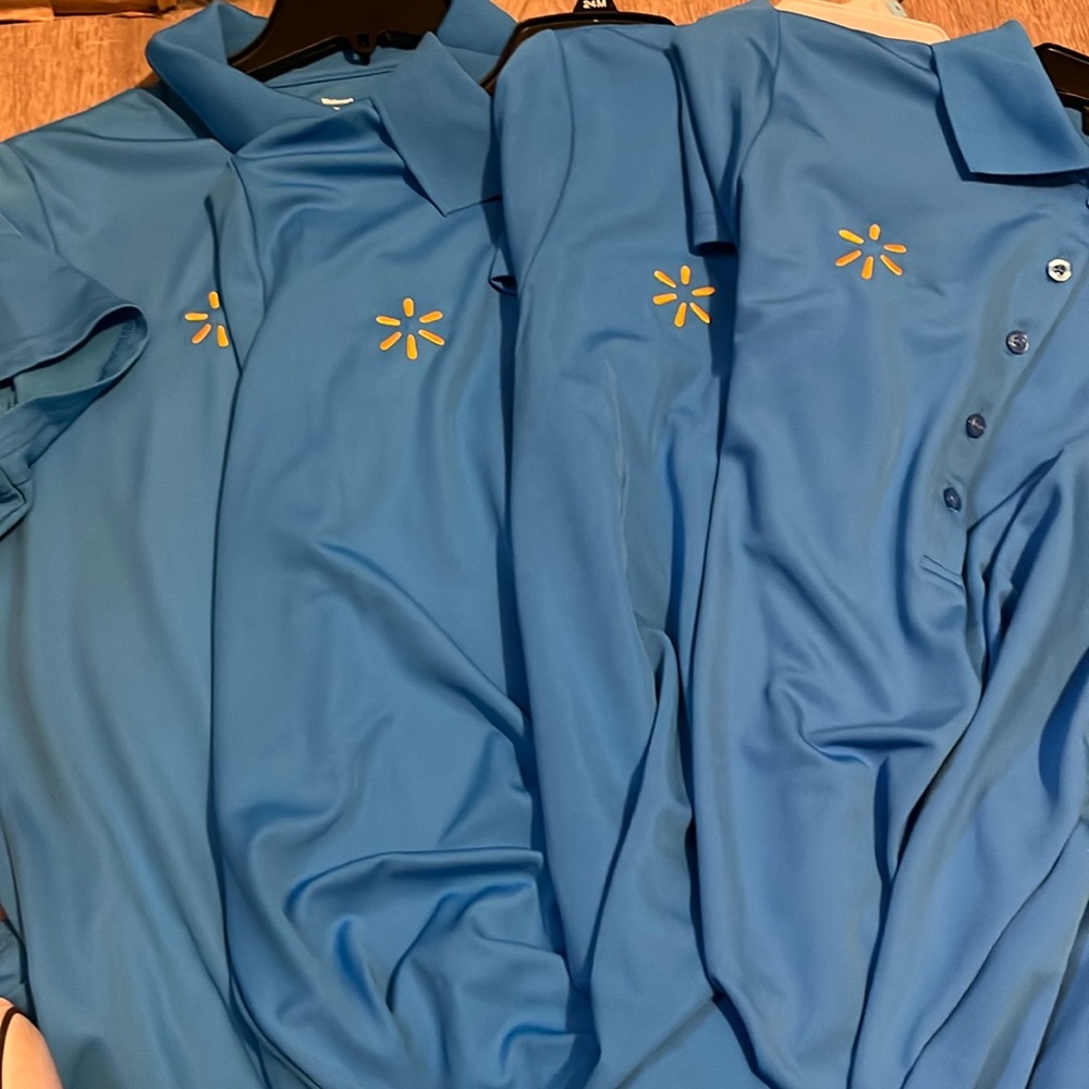 Four Walmart Polo Shirts